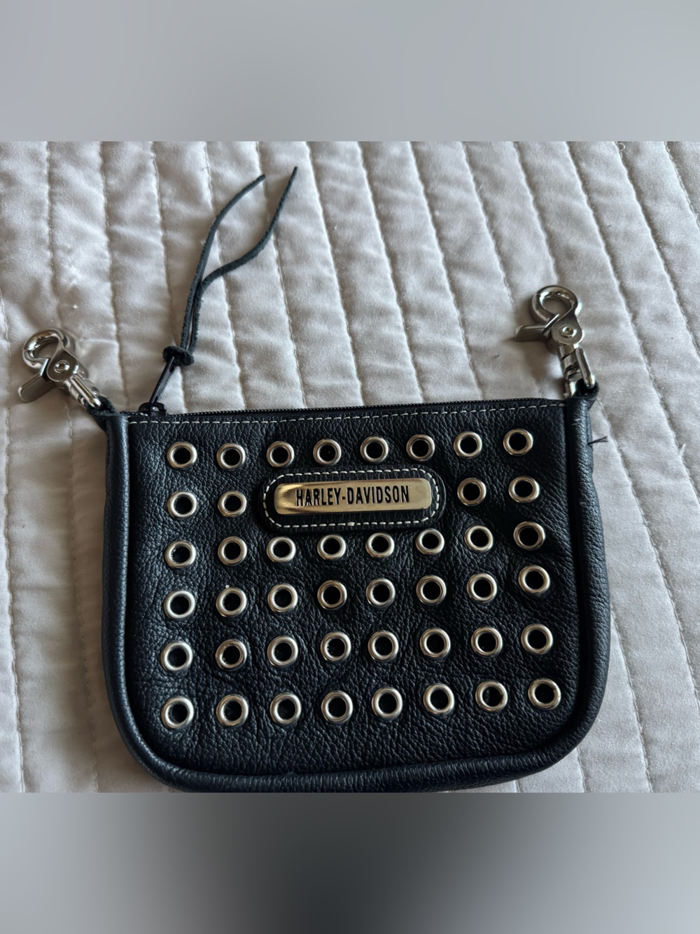 Harley-Davidson Black Grommet Accent cross body bag (strap not included)